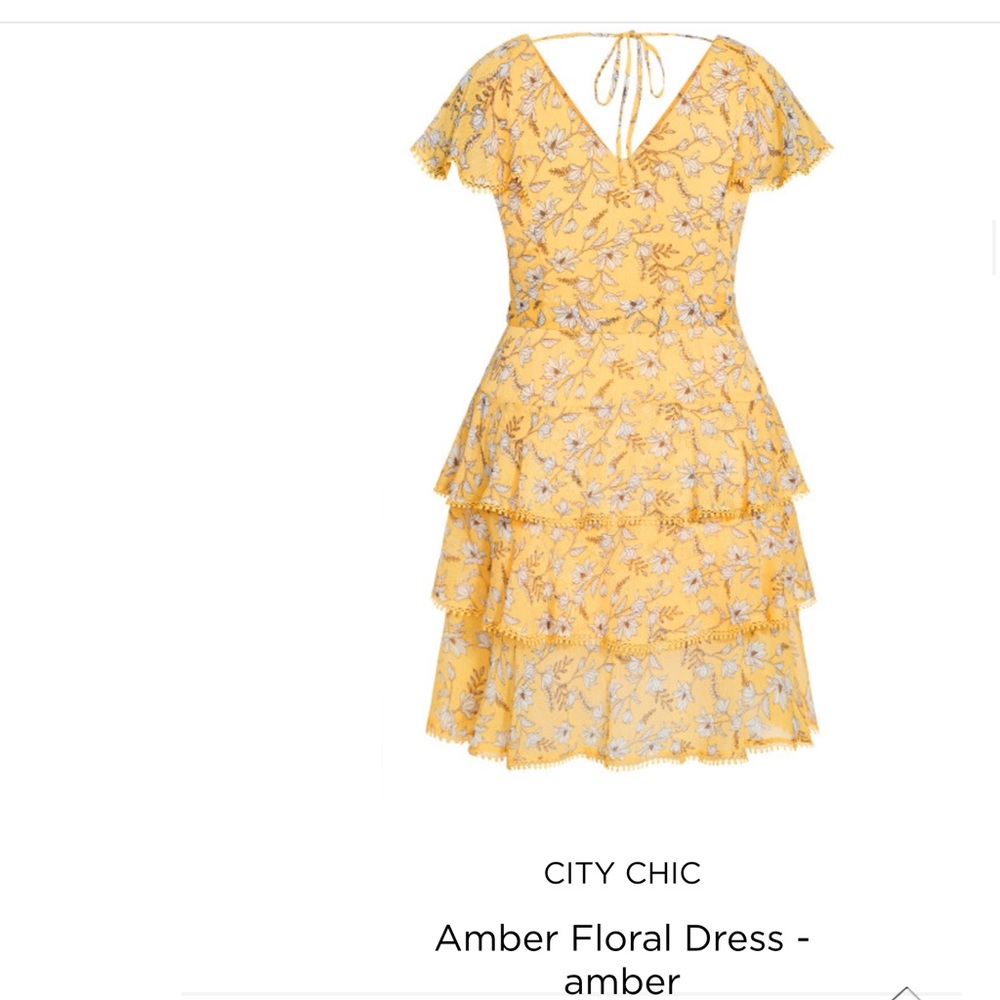 CITY CHIC AMBER FLORAL DRESS